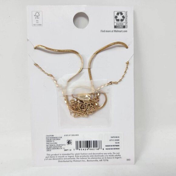 Time And Tru Cancer Zodiac 16" & 18" Gold-Tone Necklaces With Extenders - Picture 6 of 7